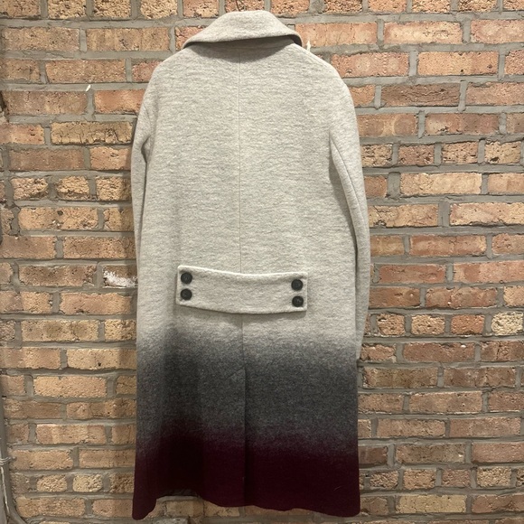 ASOS Gradient Wool Overcoat Size 12/M - Picture 2 of 6